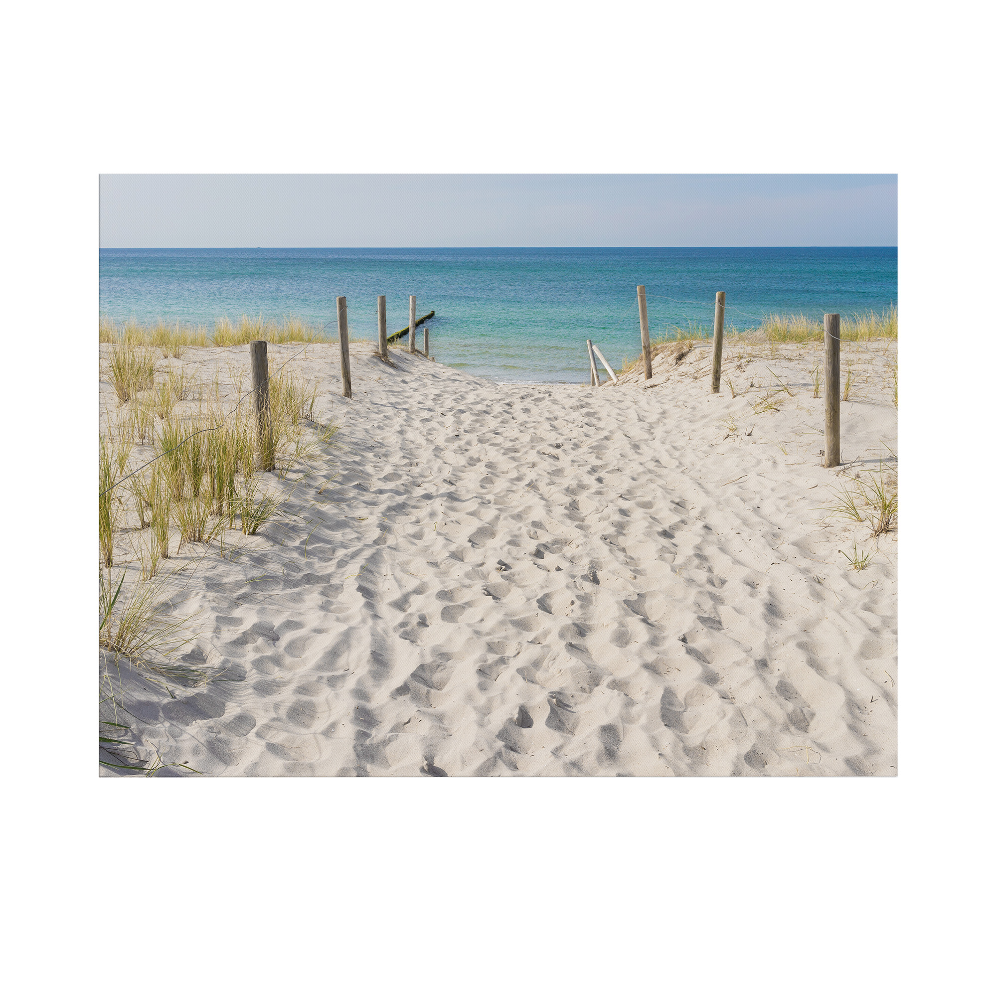 Art For The Home Outdoor Leinwandbild Garten Wanddeko - Beach Walk - 50x70cm