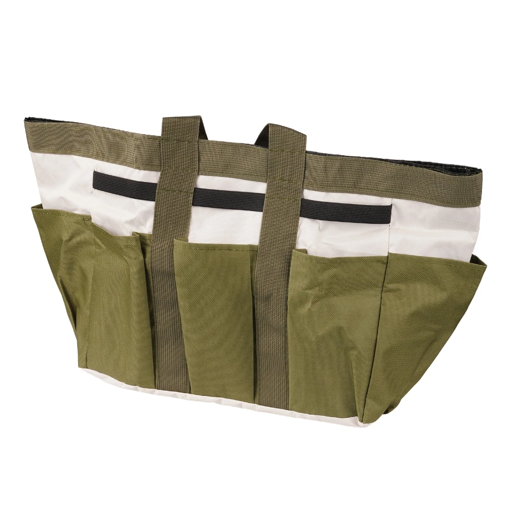 Sac à outils de jardin en tissu Oxford 600D imperméable, vert, 37 x 18 x 30 cm