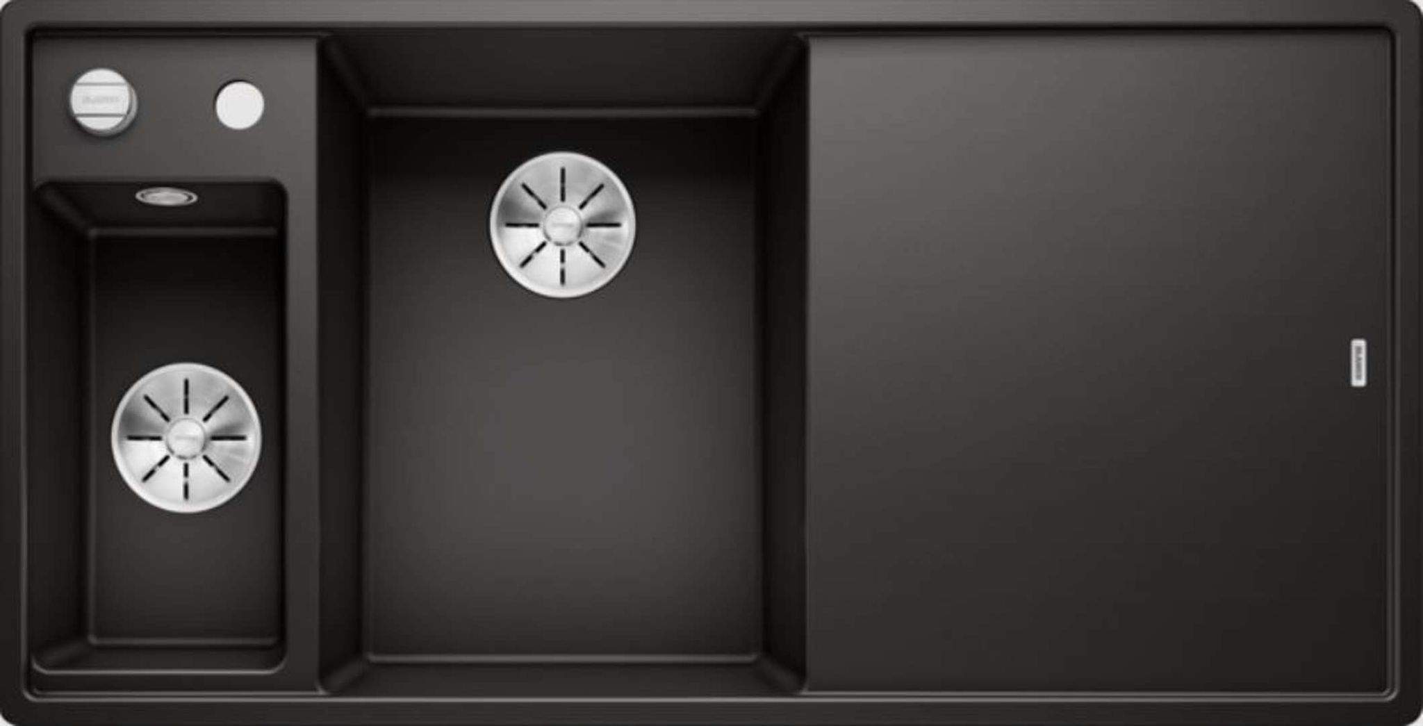 Blanco Schwarz Axia Iii 6 - Silgranitspüle, 100X51 Cm, Mit Ablaufsystembedienung Und Zubehör, 525848