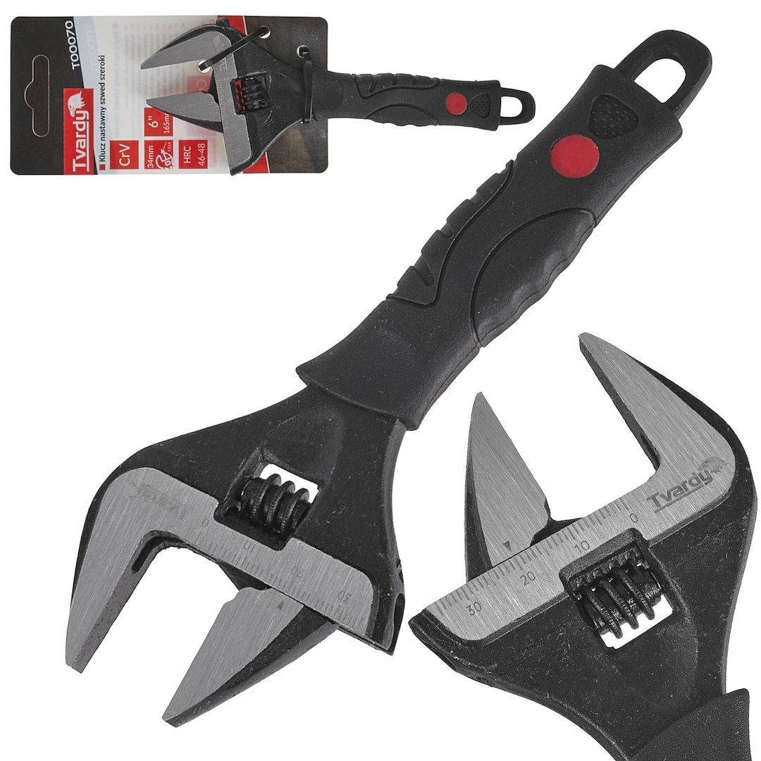 Import Breiter Verstellbarer Schraubenschlüssel 6" 34mm Crv (6/72)