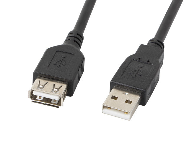 Lanberg Schwarz Am-Af Usb 2.0 Verlängerungskabel 0,7 M