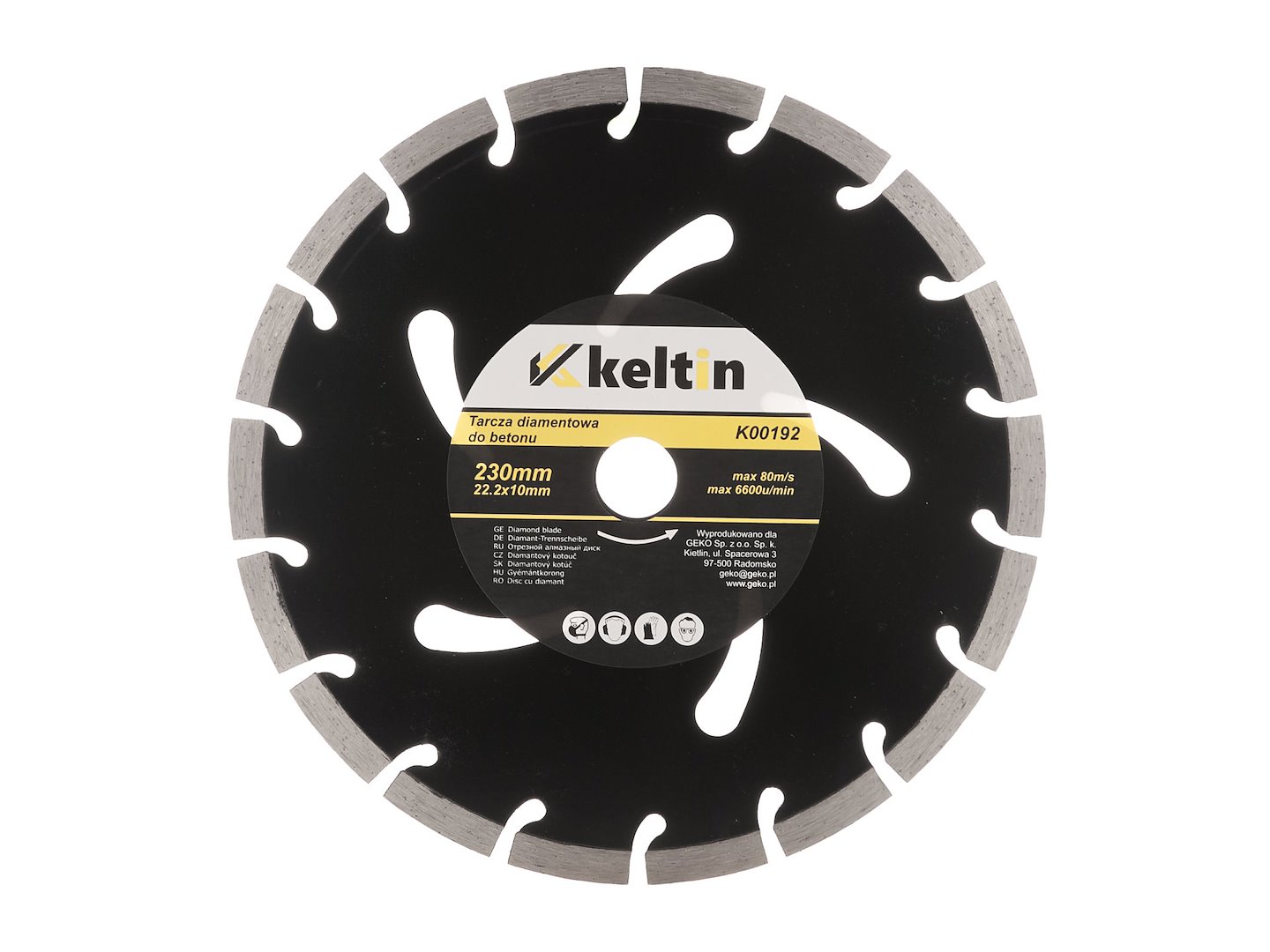 Import Diamantscheibe Für Beton 230x22, 2x10mm Schwarz Keltin (25)