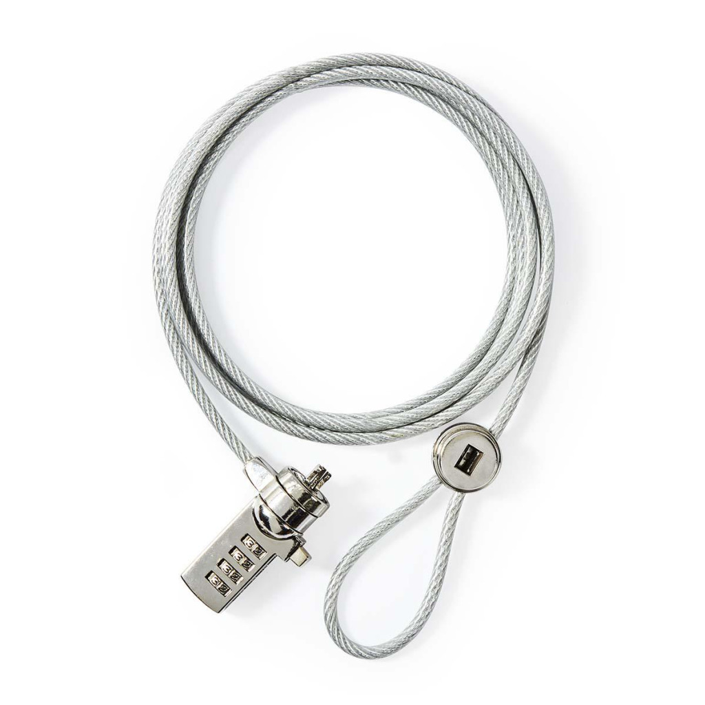 Nedis Notebook-Schloss Schloss Typ: Ziffer 1.80 m Zinklegierung, Notebook Security, Silber - Bild 3