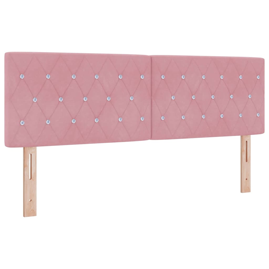 Tête De Lit En Velours Argyle Manuel Rose 160 Cm Velours Vidaxl