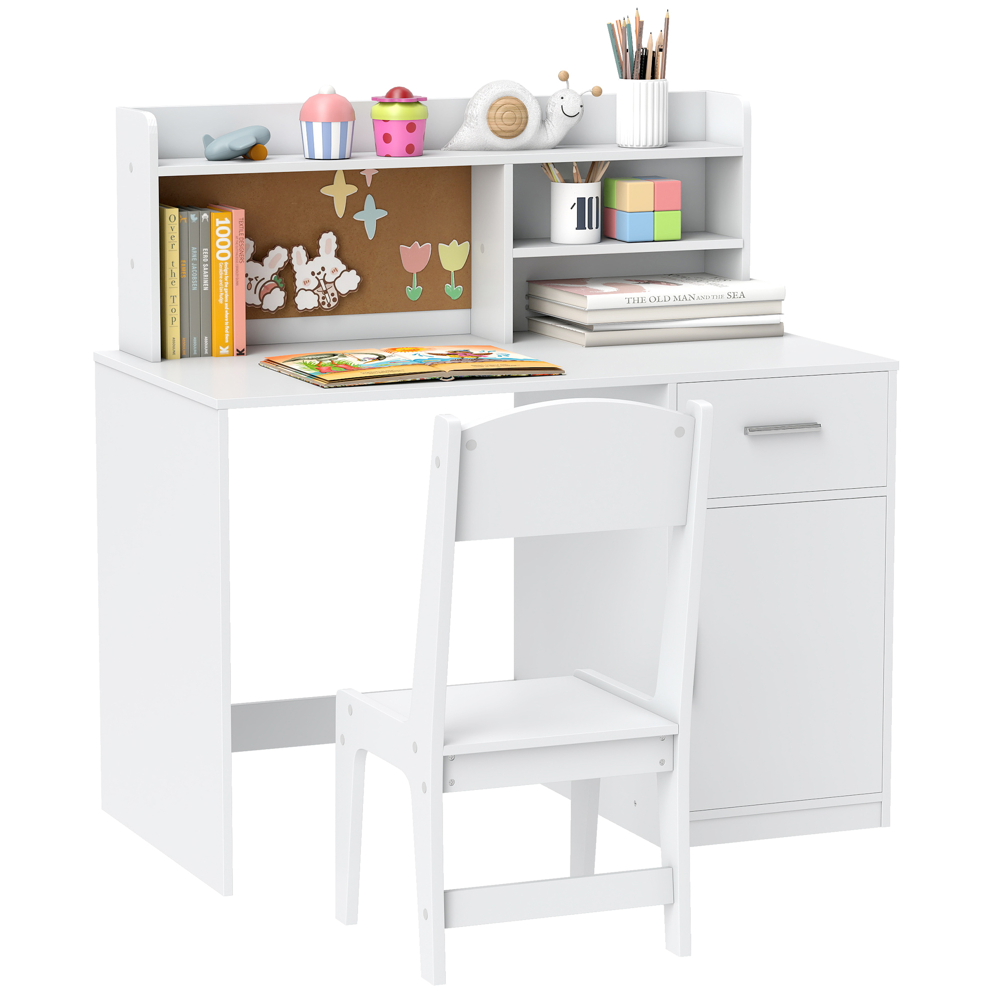 Bureau Enfant Avec Étagères, Armoire