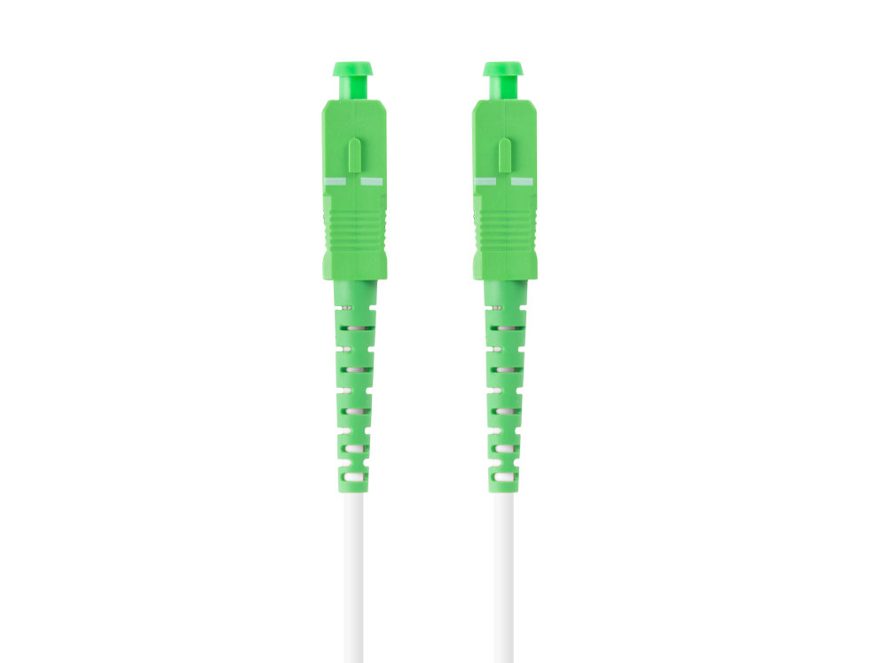 Lanberg Weiß Sm Sc/Apc-Sc/Apc Simplex 3,0 Mm Lszh G657a2 25 M Es Glasfaser-Patchkabel