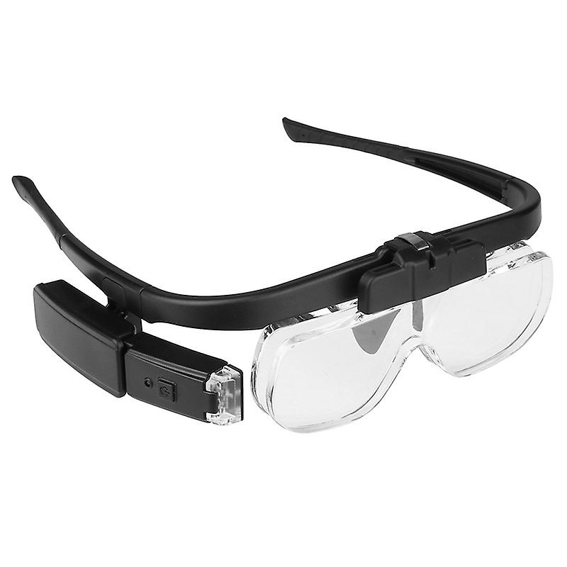 Loupe frontale à bandeau, 2 LED, grossissement multiple 1,5x à 4,5x, étui de rangement