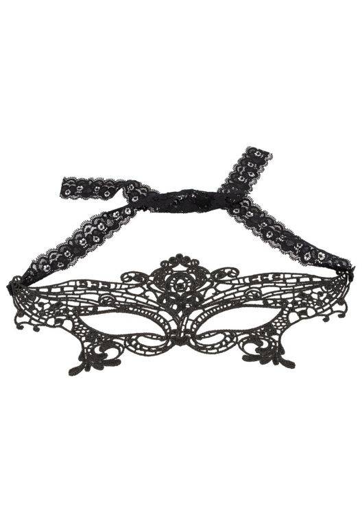 Cottelli Accessoires Schwarz Augenmaske Aus Spitze & Stickerei - Image 3