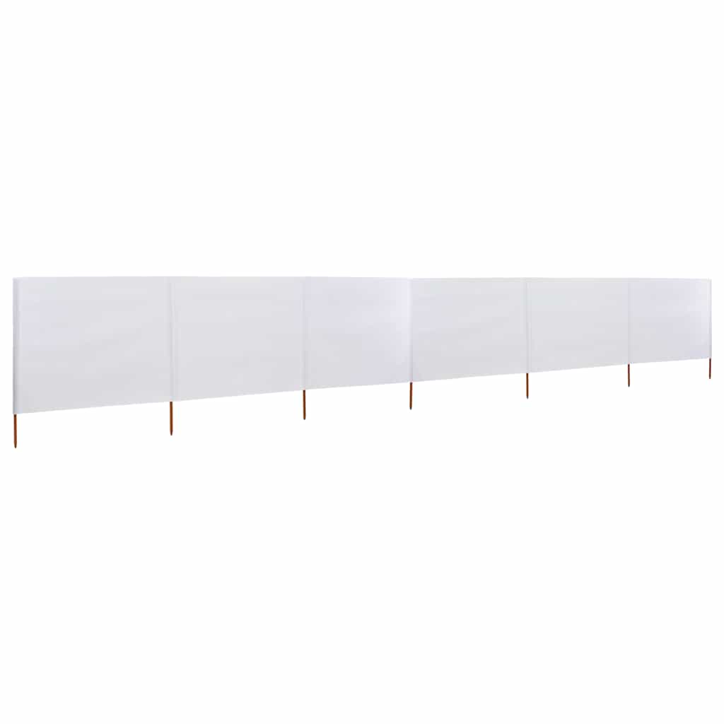6-teiliges Windschutzgewebe 800 X 80 Cm Weiß Vidaxl
