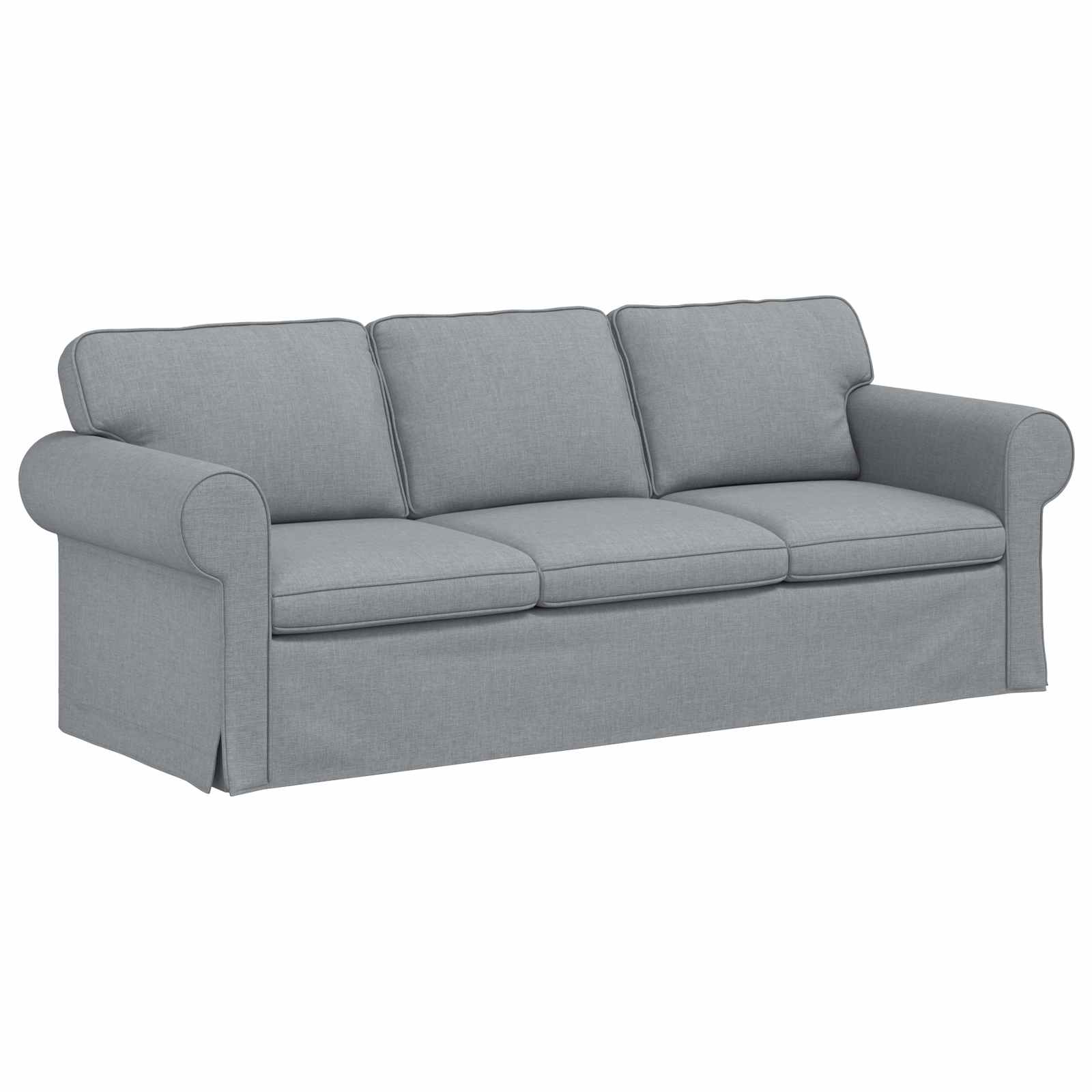 Sofa Light Grey 215 X 82 X 80 Cm Fabric Vidaxl