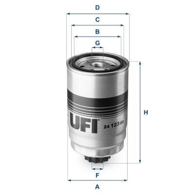Oem Ufi 24.123.00 Ufi Kraftstofffilter