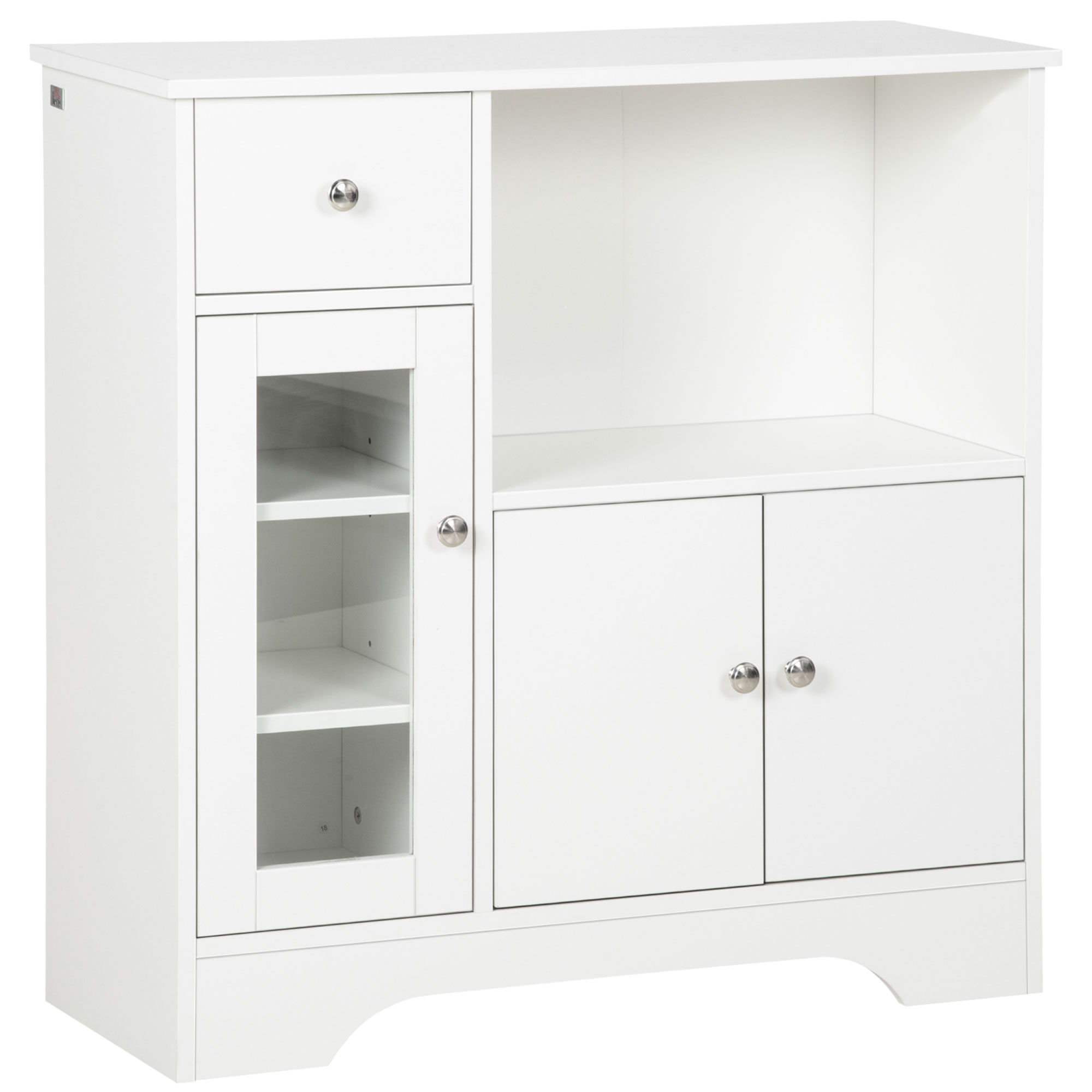 Buffet De Cuisine Meuble De Rangement Moderne Avec Porte En Verre