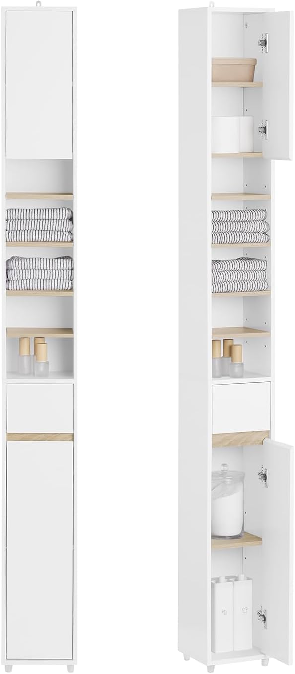 Sobuy – Meuble Colonne Salle De Bain – Armoire Murale Étroite Bzr34wn