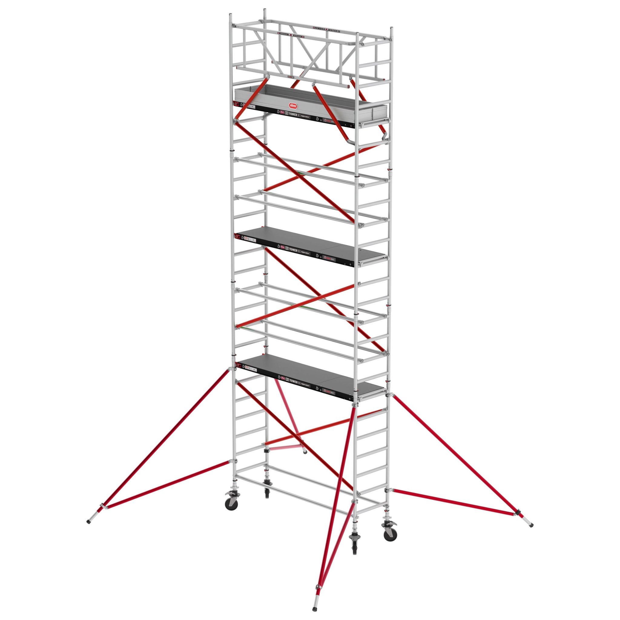Altrex Fahrgerüst RS Tower 51 Aluminium mit Fiber-Deck Plattform 8,20m AH schmal 0,75x2,45m - Image 2