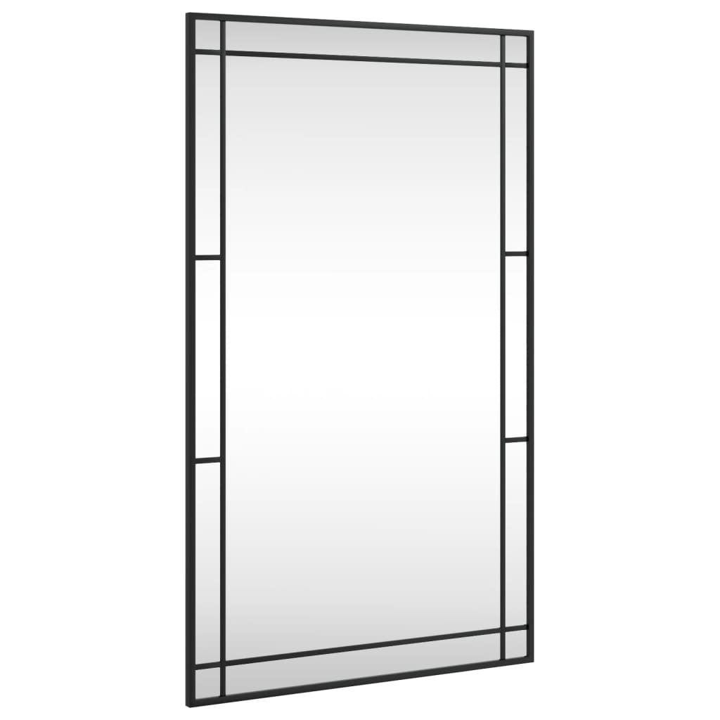 Miroir Décoratif, Miroir Mural Noir 60x100 Cm Rectangulaire Fer Fr33430
