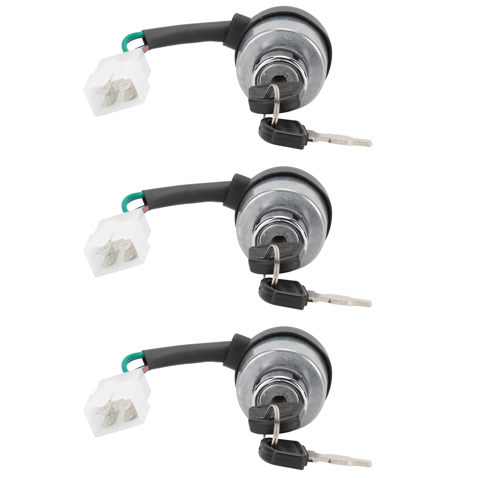 Serrure électrique de porte avec interrupteur d'allumage et clés pour moteur GX160, GX200, 168F, 170F, lot de 3