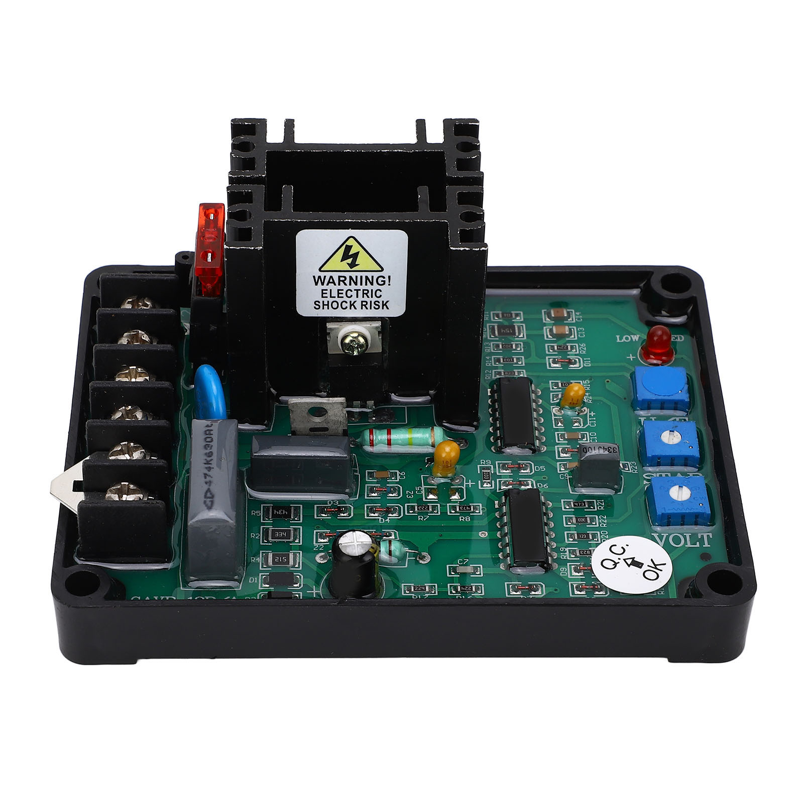 Régulateur automatique de tension GAVR 12A monophasé et triphasé, protection surtension et basse vitesse, ABS
