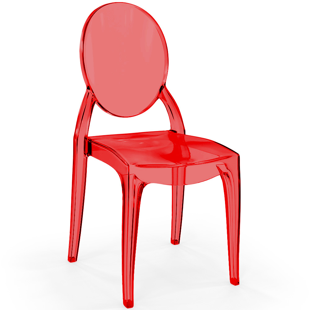 Chaise De Salle À Manger Transparent - Arthur Rouge Transparent