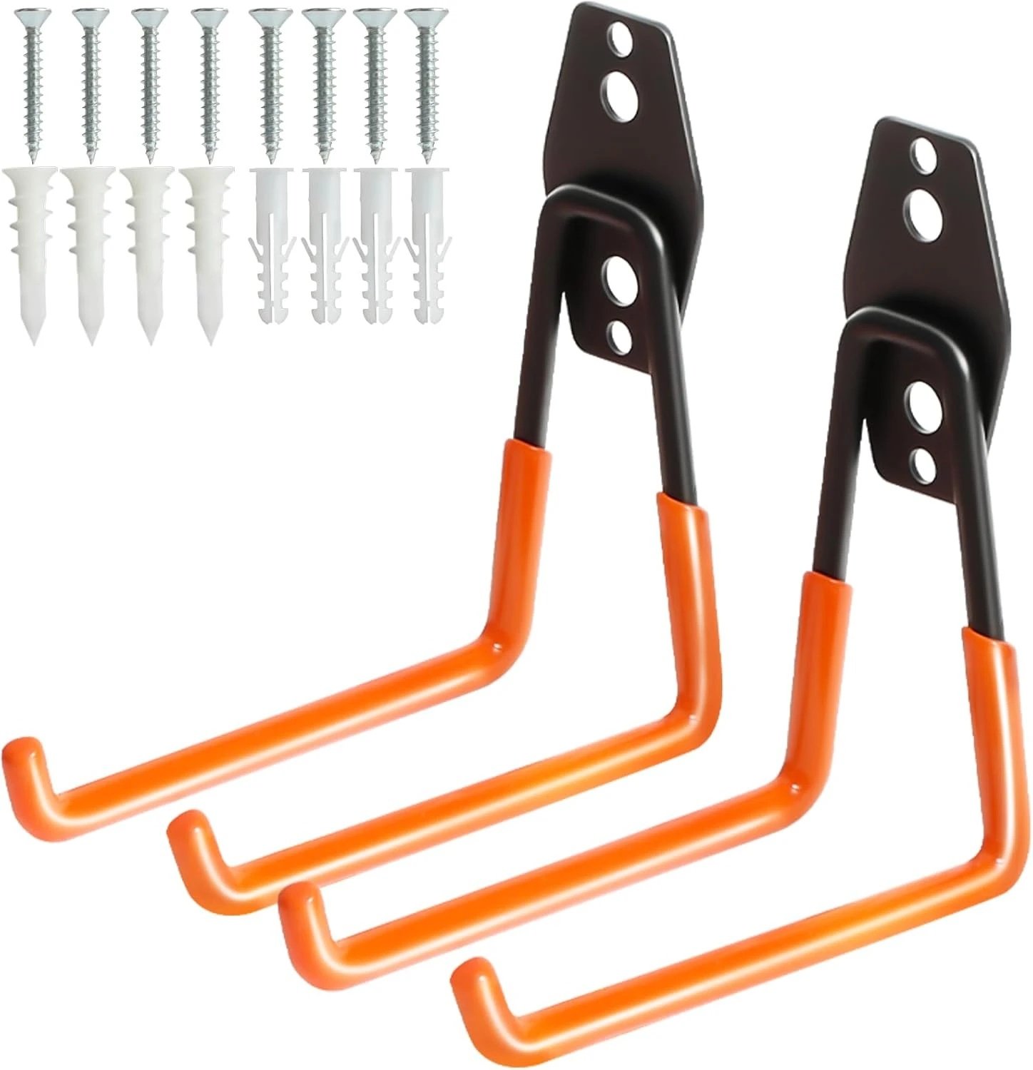 Crochets muraux robustes en acier au carbone antirouille, pour échelles et rallonges, lot de 2