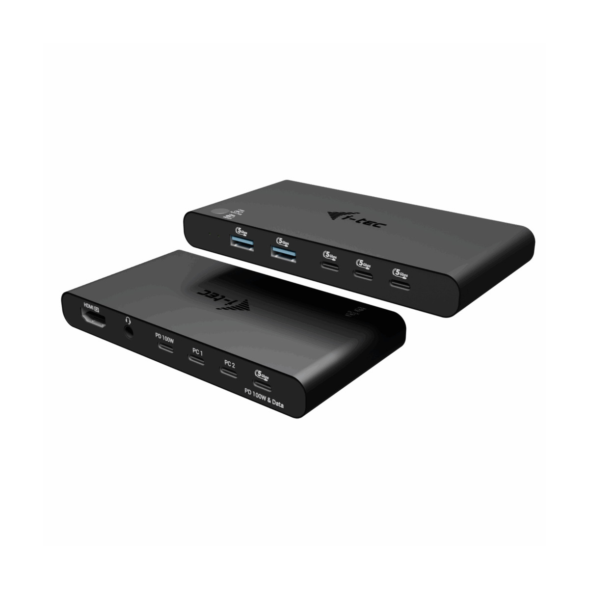 i-tec Kvm HDMI Dock For 2 Hosts (USB-C), Dockingstation + USB Hub, Schwarz - Bild 4