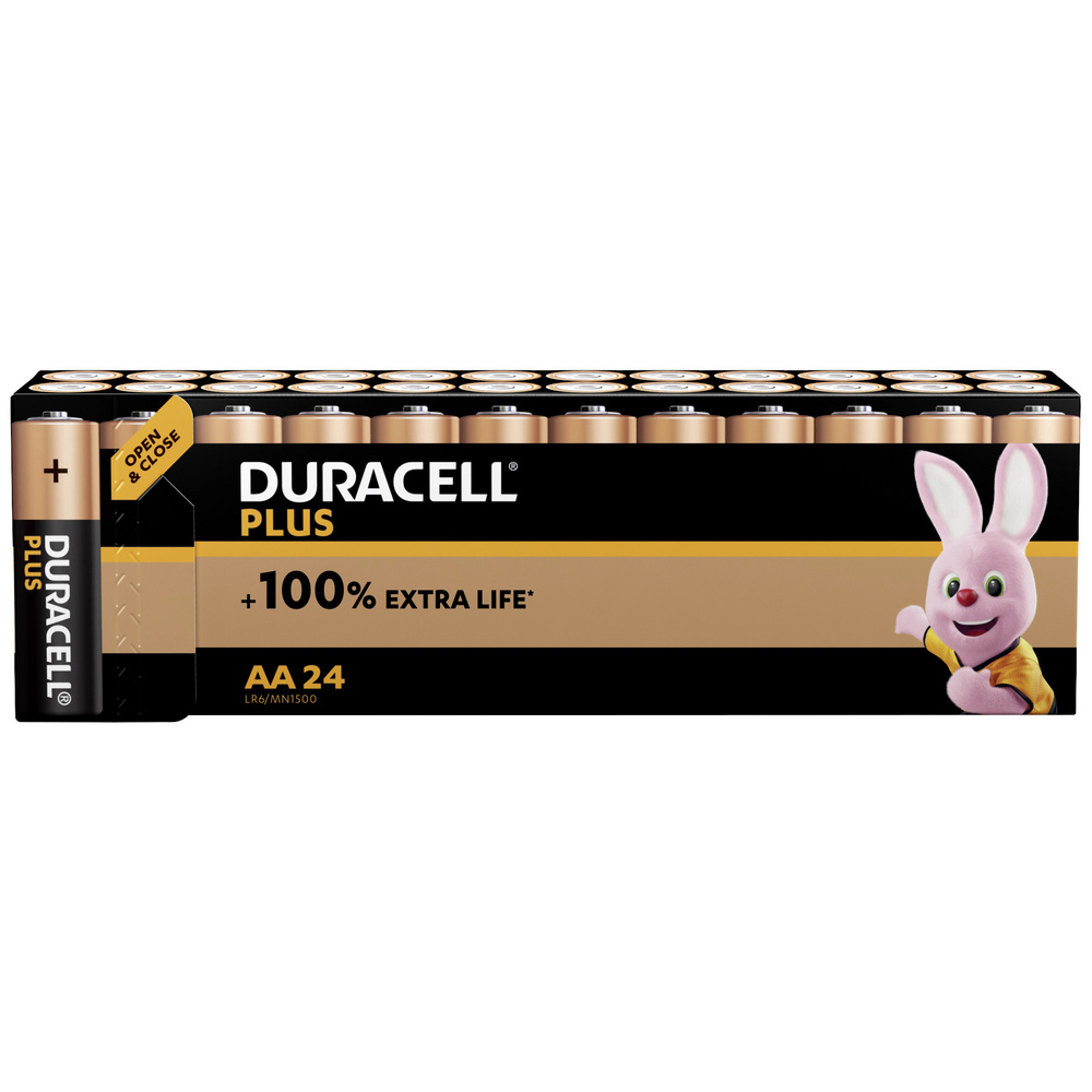 Duracell Plus Power Mignon (Aa)-Batterie Alkali-Mangan 1.5 V 24 St.