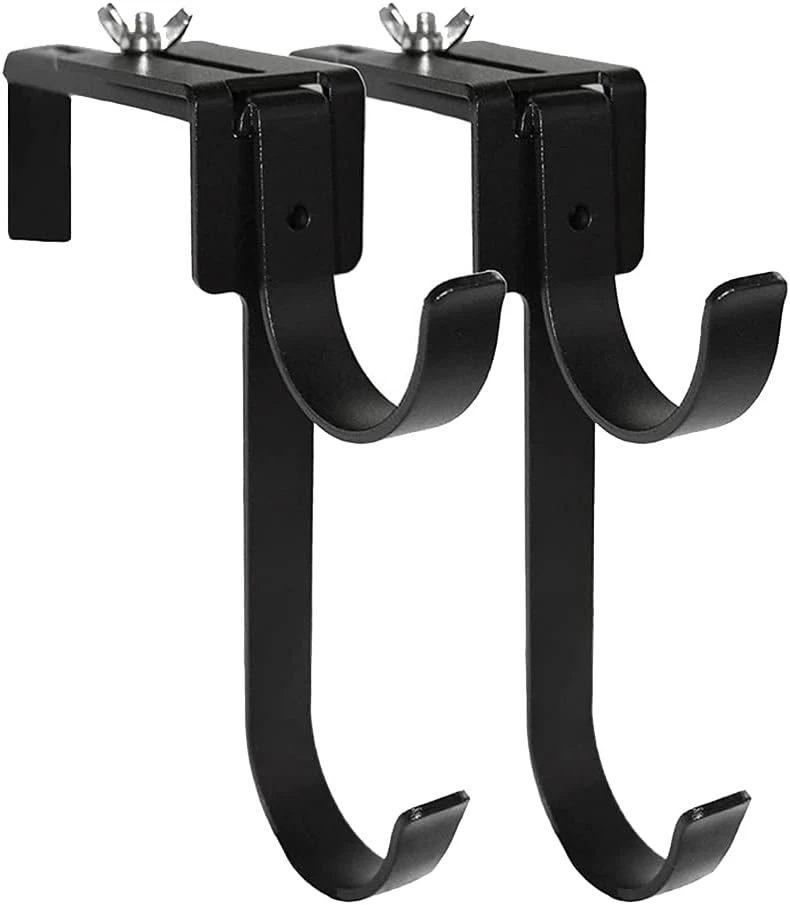 Crochets de clôture pour piscine en aluminium, réglables de 2,5 à 11,5 cm, noir, lot de 2