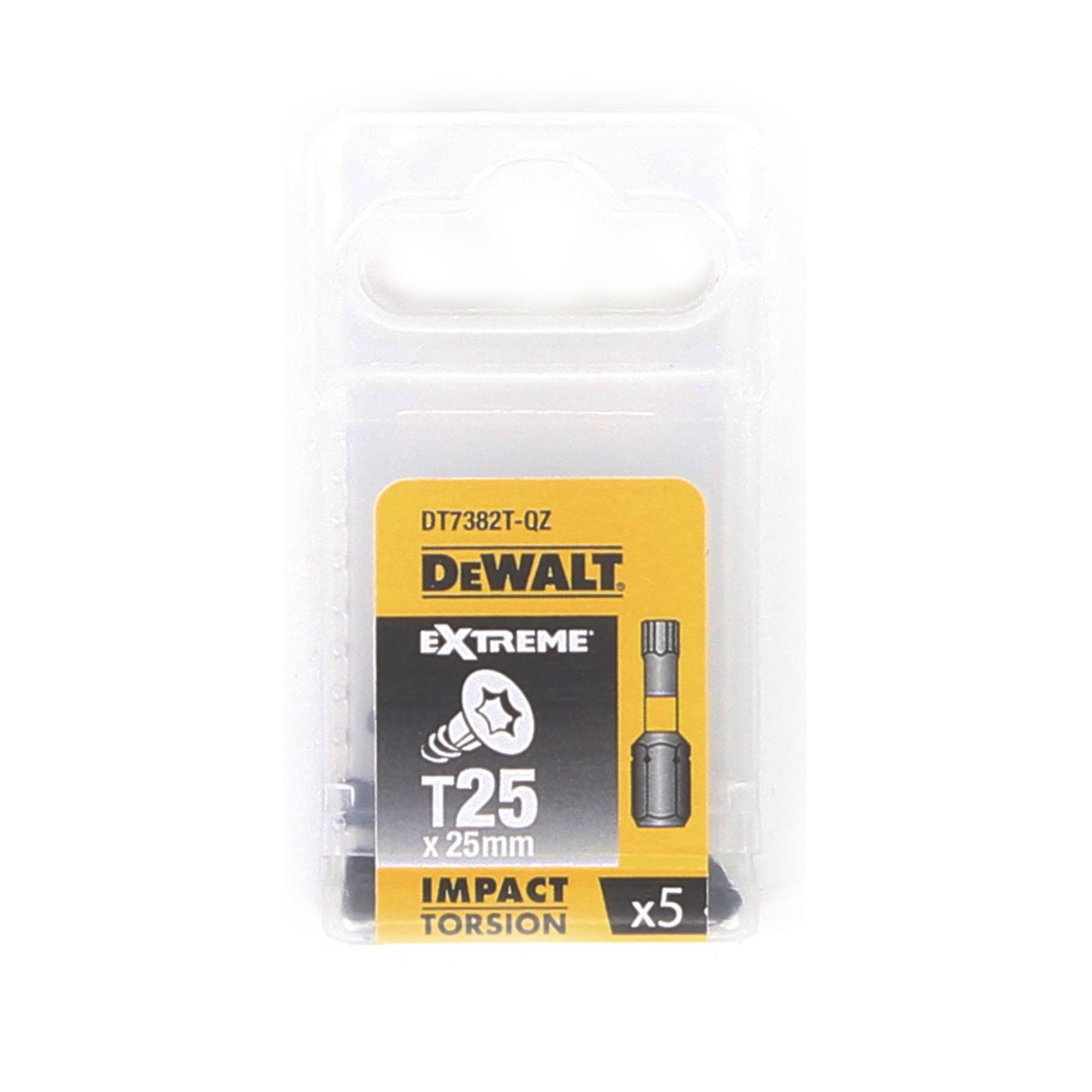 Dewalt Dt 7382 T Torsion Extreme Impact Bit Schrauber Schlagf. T25 25 Mm 5 Stück