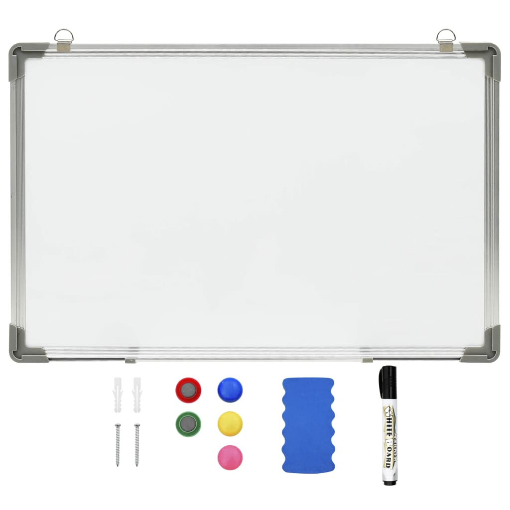 Tableau blanc magnétique effaçable à sec Blanc 50x35 cm Acier Vidaxl