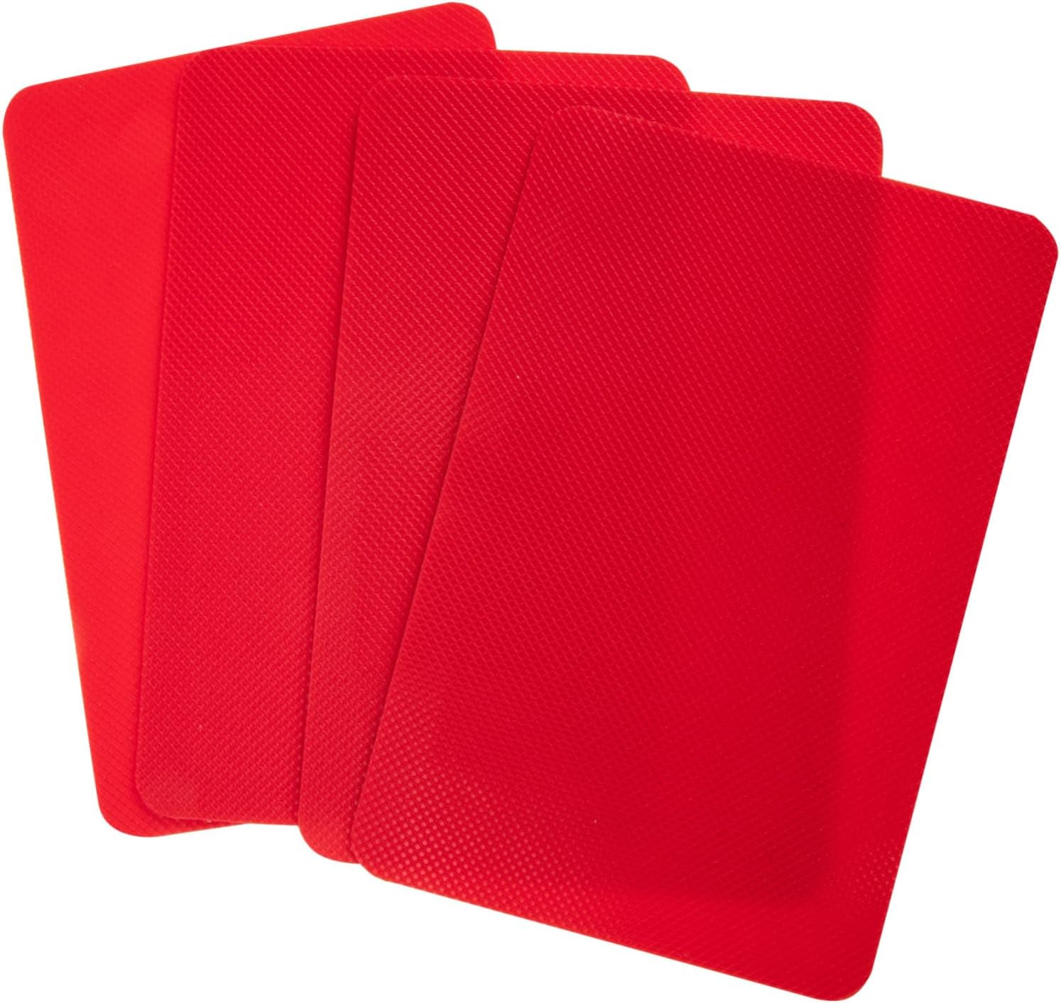 Autocollants antidérapants en caoutchouc rouge, coussinets antibruit pour chaussures, lot de 4