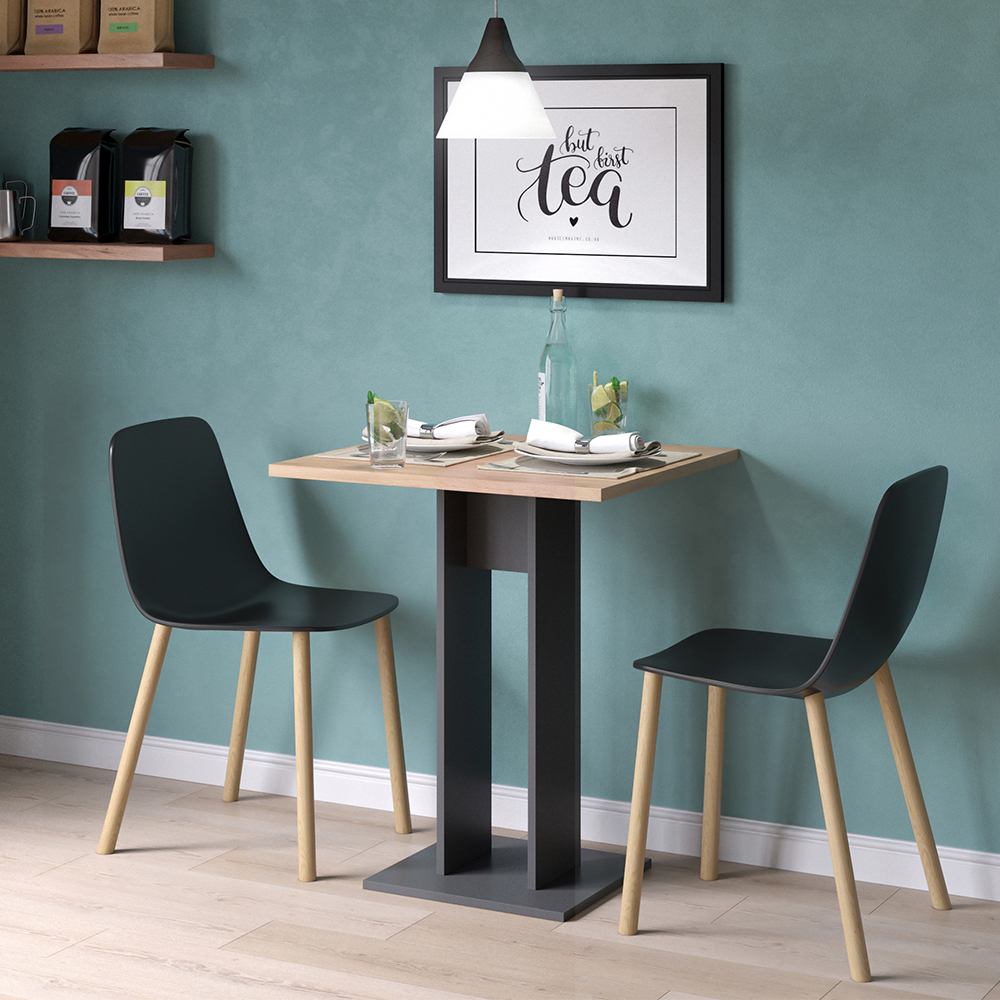 Table De Salle À Manger Repose, Anthracite, 65x65cm, Vicco