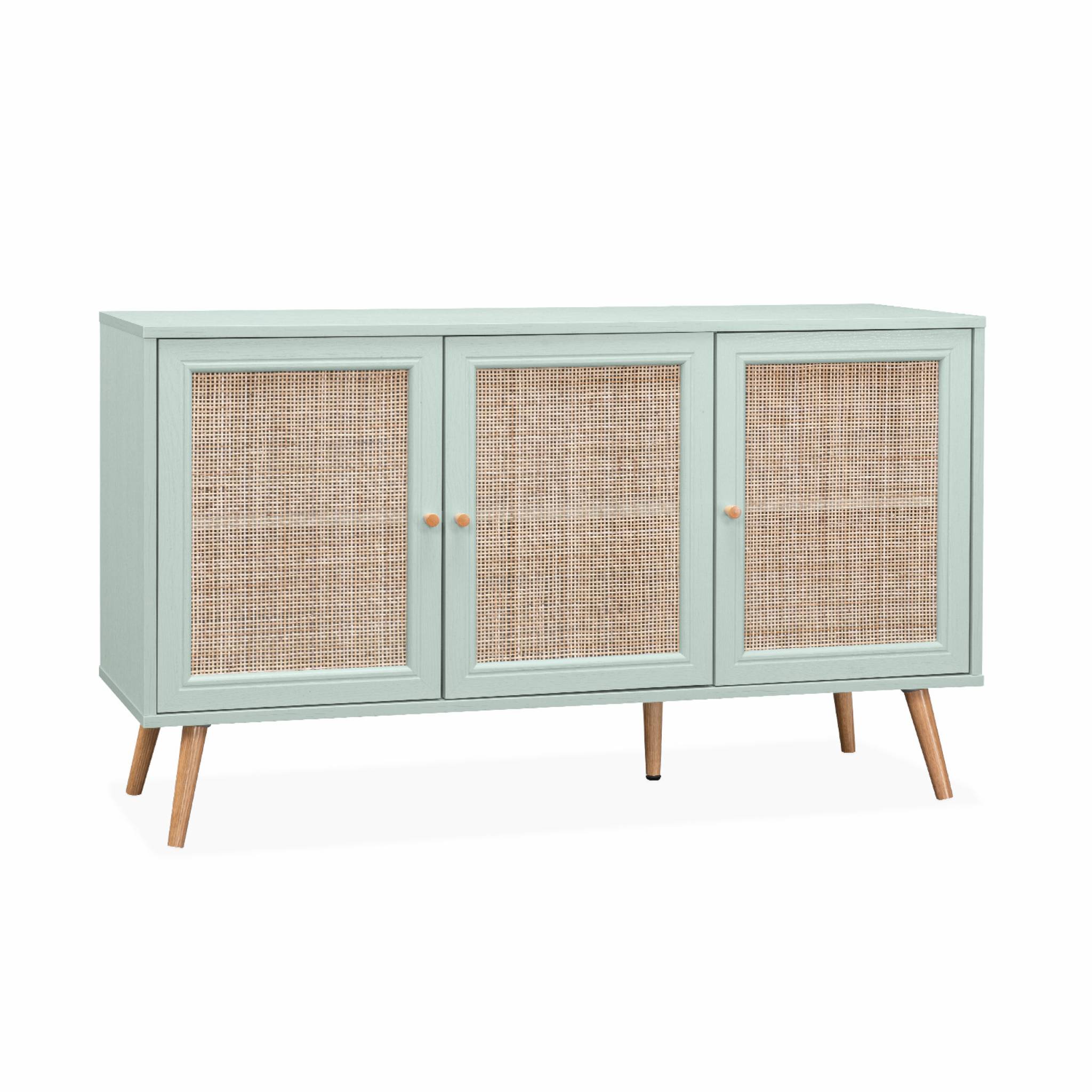 Sweeek - Buffet De Rangement En Cannage 120x39x70cm - Bohème - 2