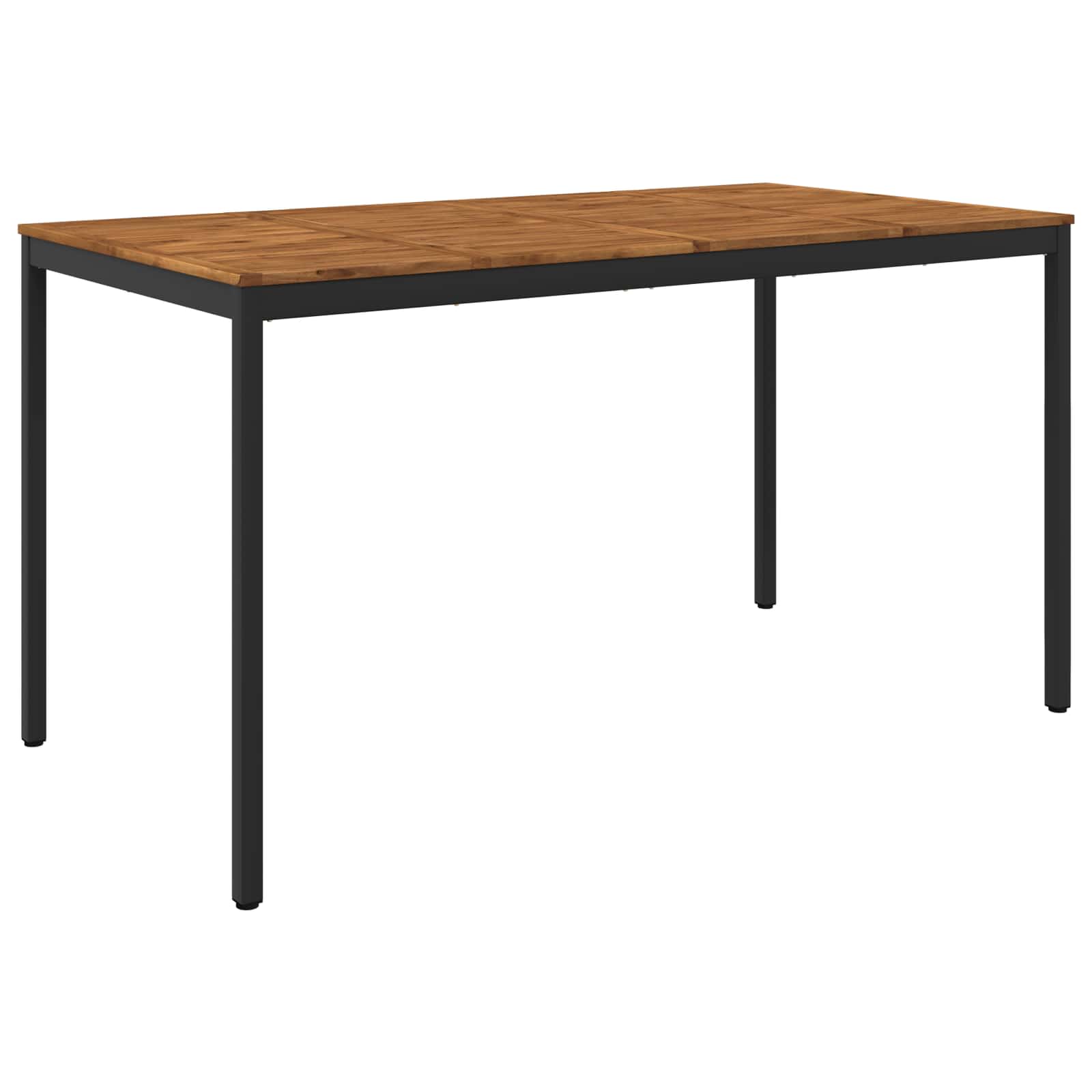 Vidaxl Schwarz Gartenbar-Tisch Natürlich Und 196 X 100,5 X 105 Cm