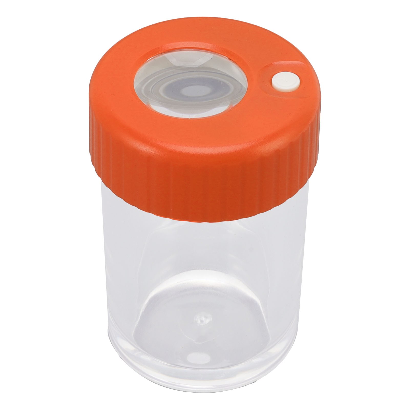 Bocal loupe étanche avec éclairage LED, grossissement x8, acrylique, 1 cuillère et 1 brosse