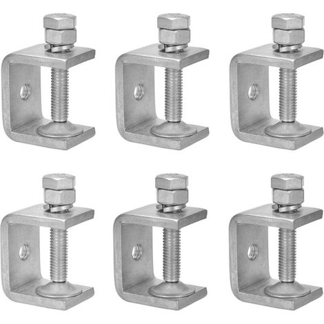 Serre-joint en C acier inoxydable 304, ouverture 30 mm, plage de serrage 16, 25 mm, lot de 6