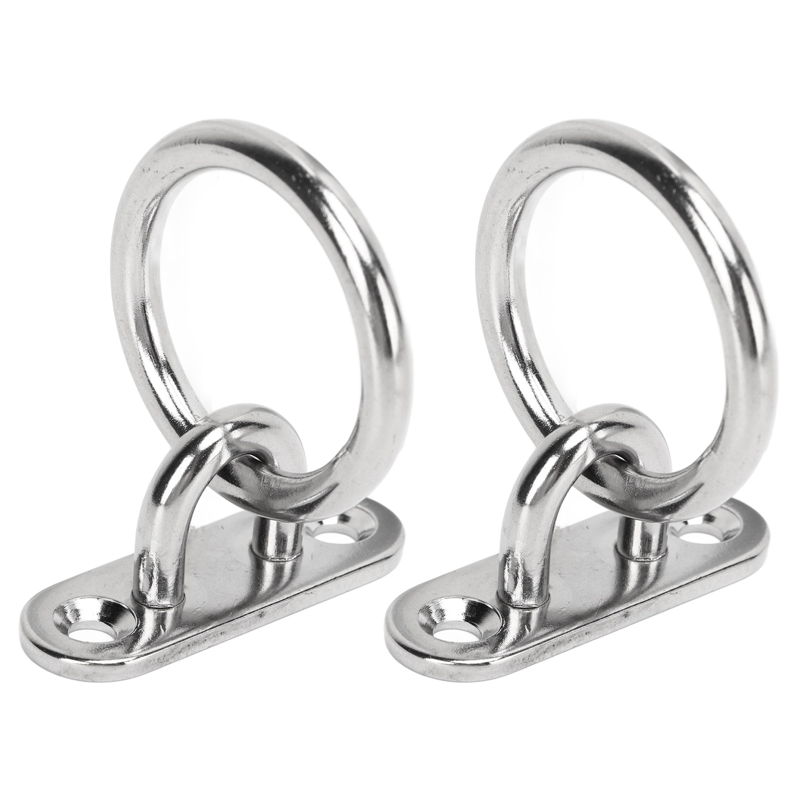 Œillet anneau rond 5 mm en acier inoxydable 304, finition polie, lot de 2