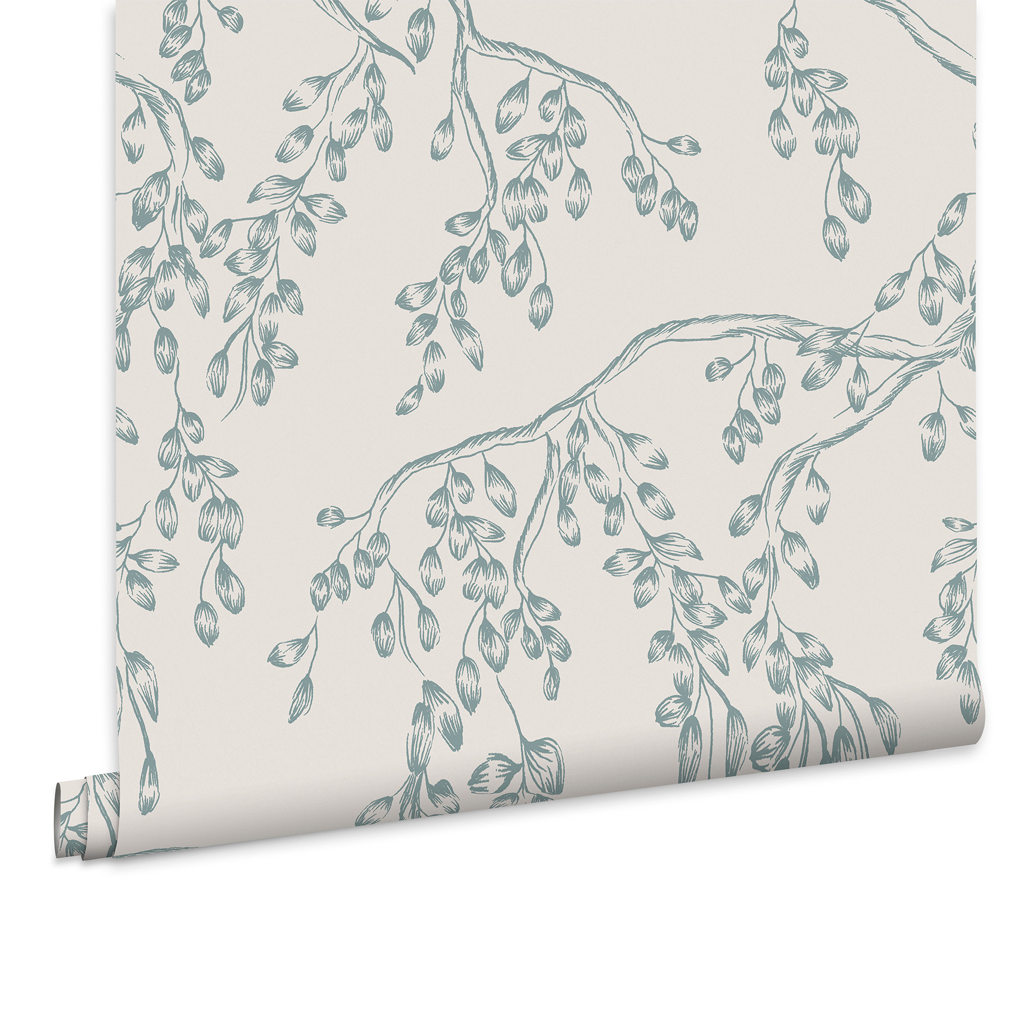 Laura Ashley Vliestapete Rainham Willow Newport Blue - 10mx52cm
