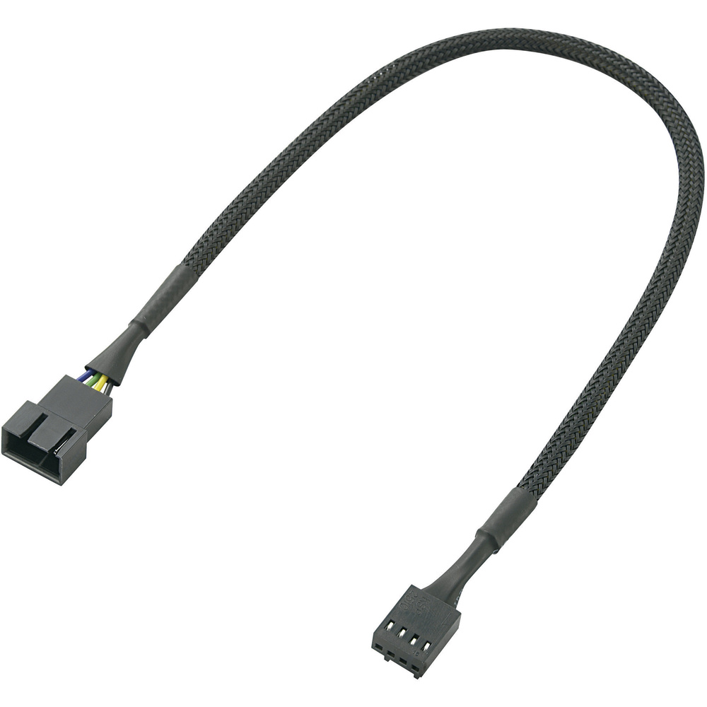 Akasa Pc-Lüfter Verlängerungskabel [1X Pc-Lüfter Stecker 4Pol. - 1X Pc-Lüfter Buchse 4Pol.] 0.30 M Schwarz 4710614530300