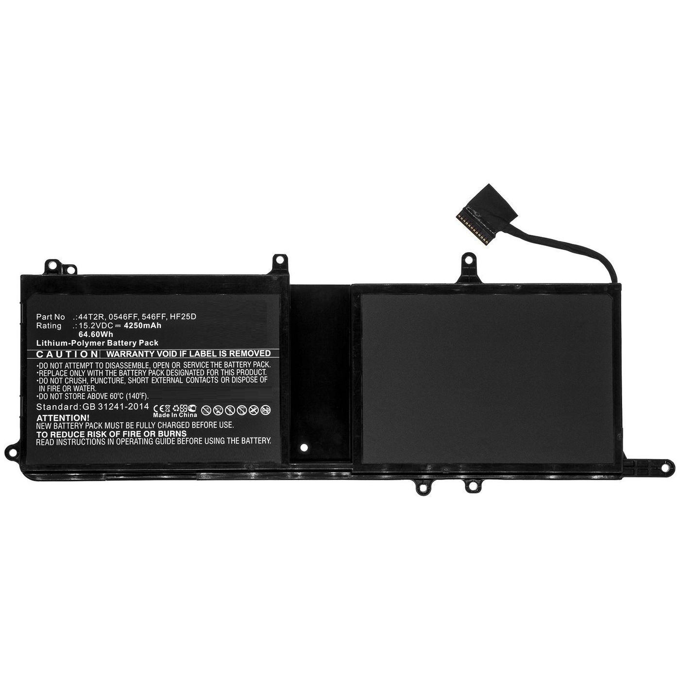 Coreparts Schwarz Dell Laptop-Akku, Mbxde-Ba0193