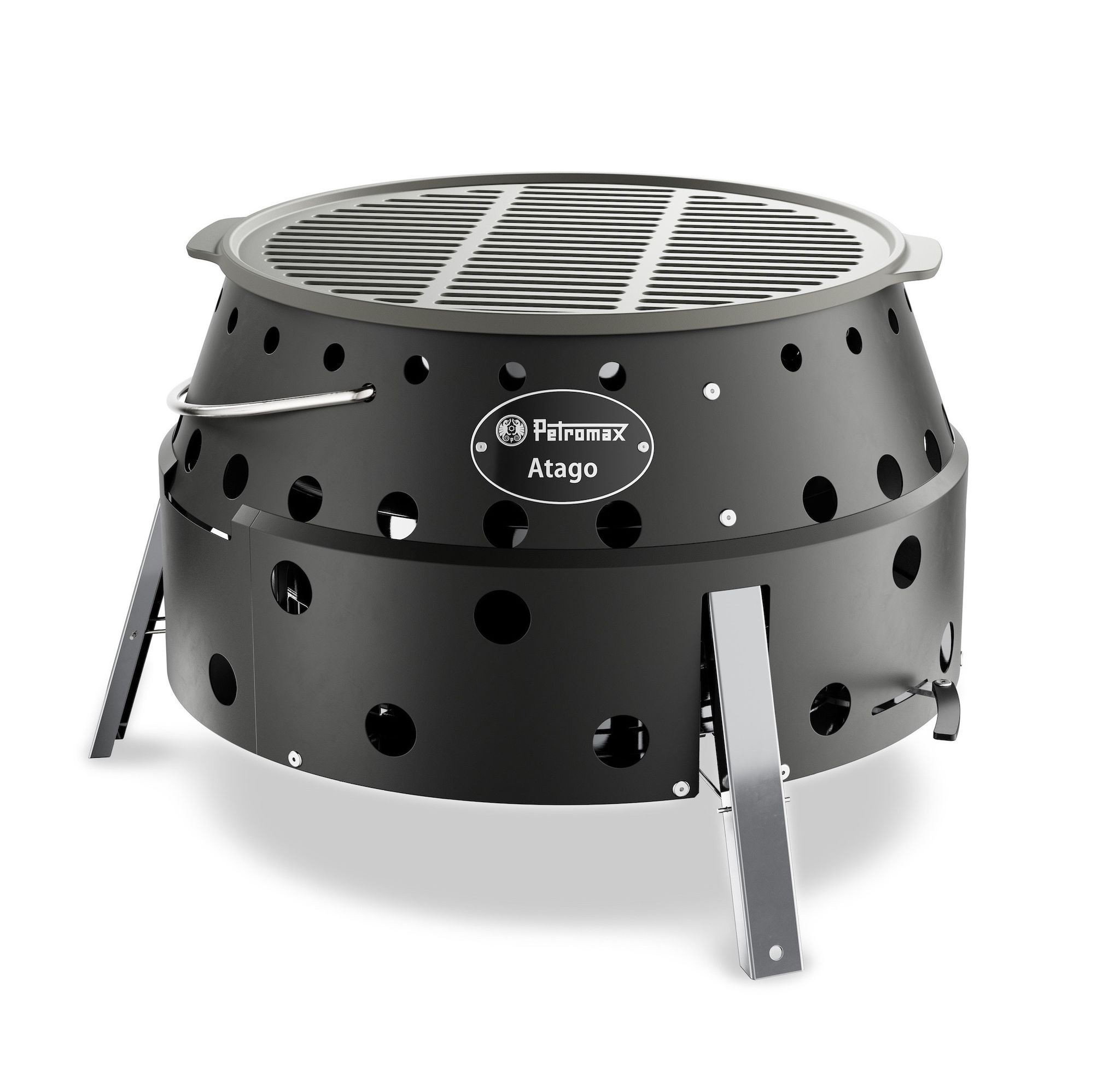 Petromax Atago Black Edition 4-In-1 Grill, Ofen, Herd Und Feuerschale Ø 34 Cm Atago-Black 4250435741054