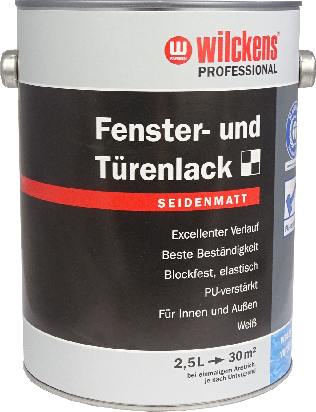 Wilckens - Professional Fenster- Und Türenlack Weiß Seidenmatt 2,5l 17793103080