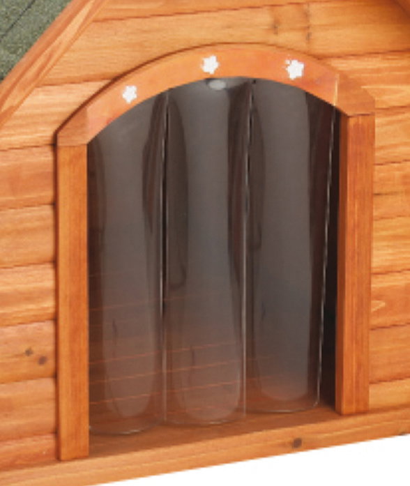 Croci Mittlere Tür 31,5X43 Cm: Flexible Kunststofftür Für Hundehütte Modell Chalet - Bild 2