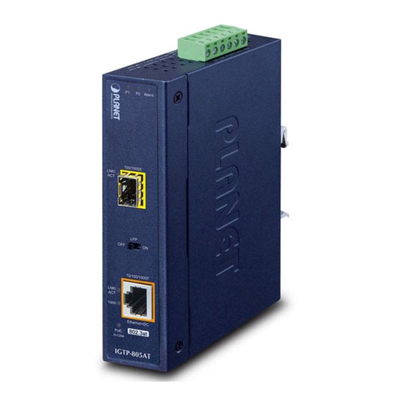 Planet Conv.indus Ip30 Poe Rj45/Gigabit Sfp Fib… - Bild 4