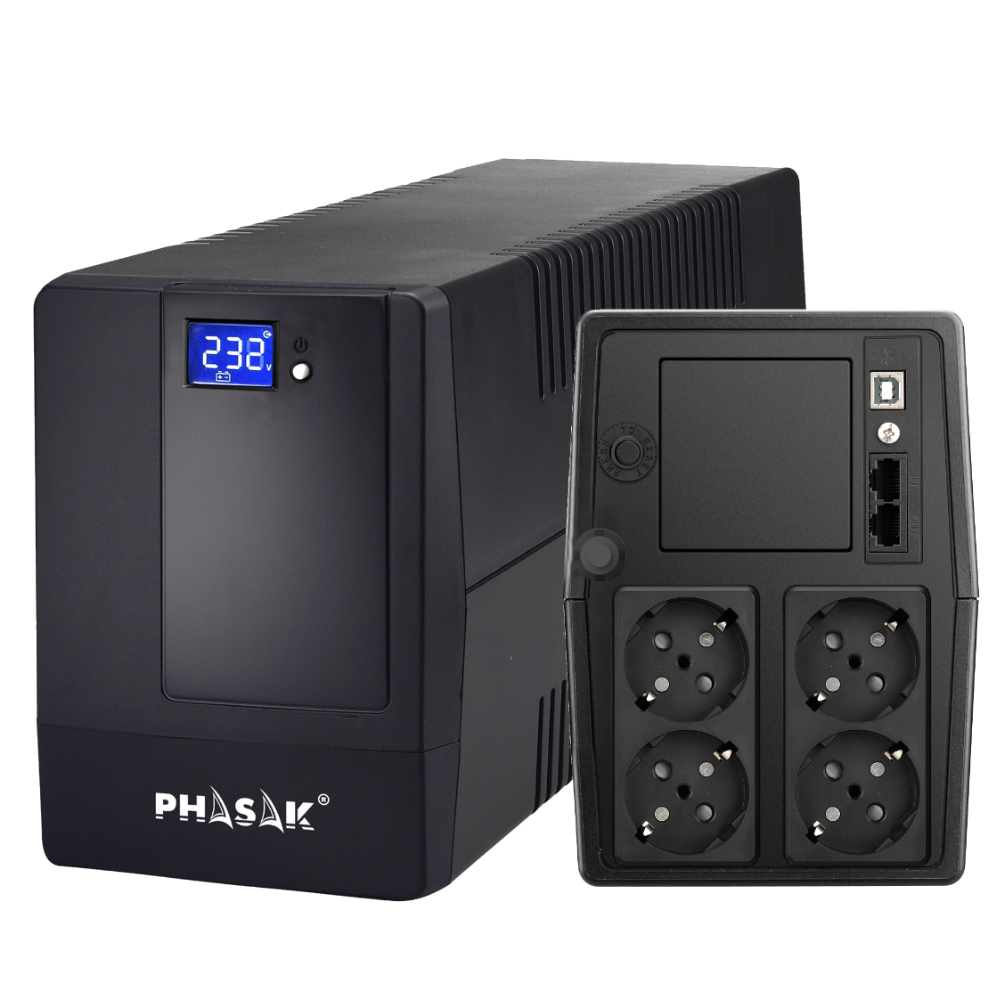 Phasak PH 9410 - 1000 VA - 162 V - 290 V - 230 V - 230 V - 40 dB (1000 VA, 600 W), USV - Bild 4
