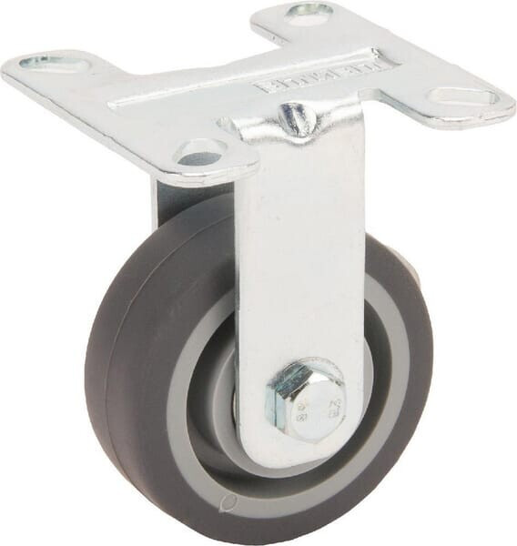 Verzinkte Bockrolle Mit Plattenbefestigung. Durchmesser50x19mm Plattenaufnahme, 55x55 Belastung, , 40kg Tente 2478pjp050p41