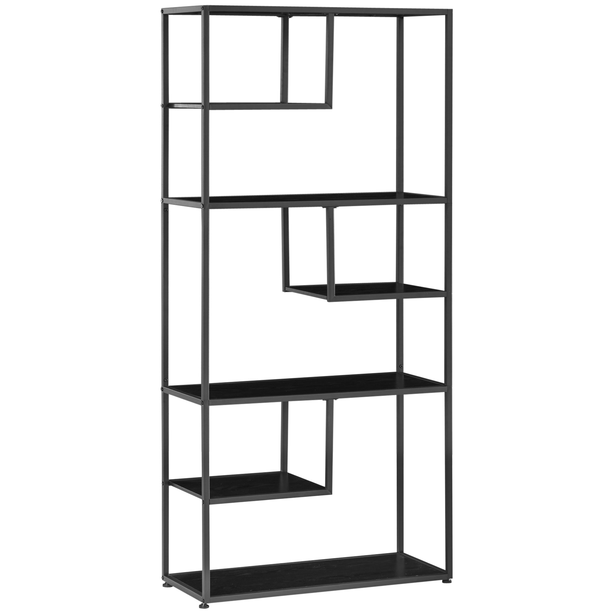 Homcom - Bibliothèque Étagère De Rangement À 7 Niveaux Style Industriel