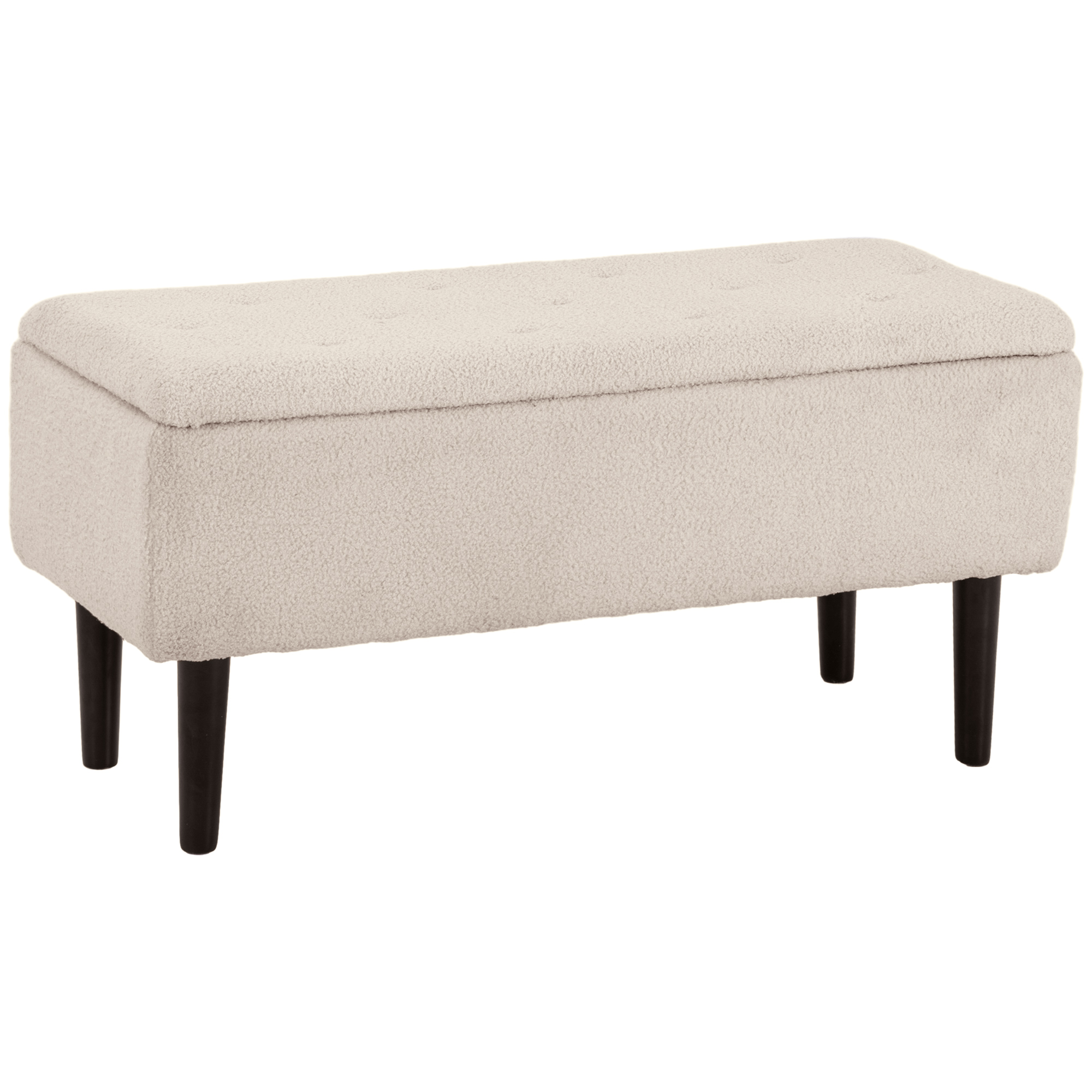 Homcom - Banc Coffre De Rangement 2 En 1 Dim. 95l X 38l X 45h Cm
