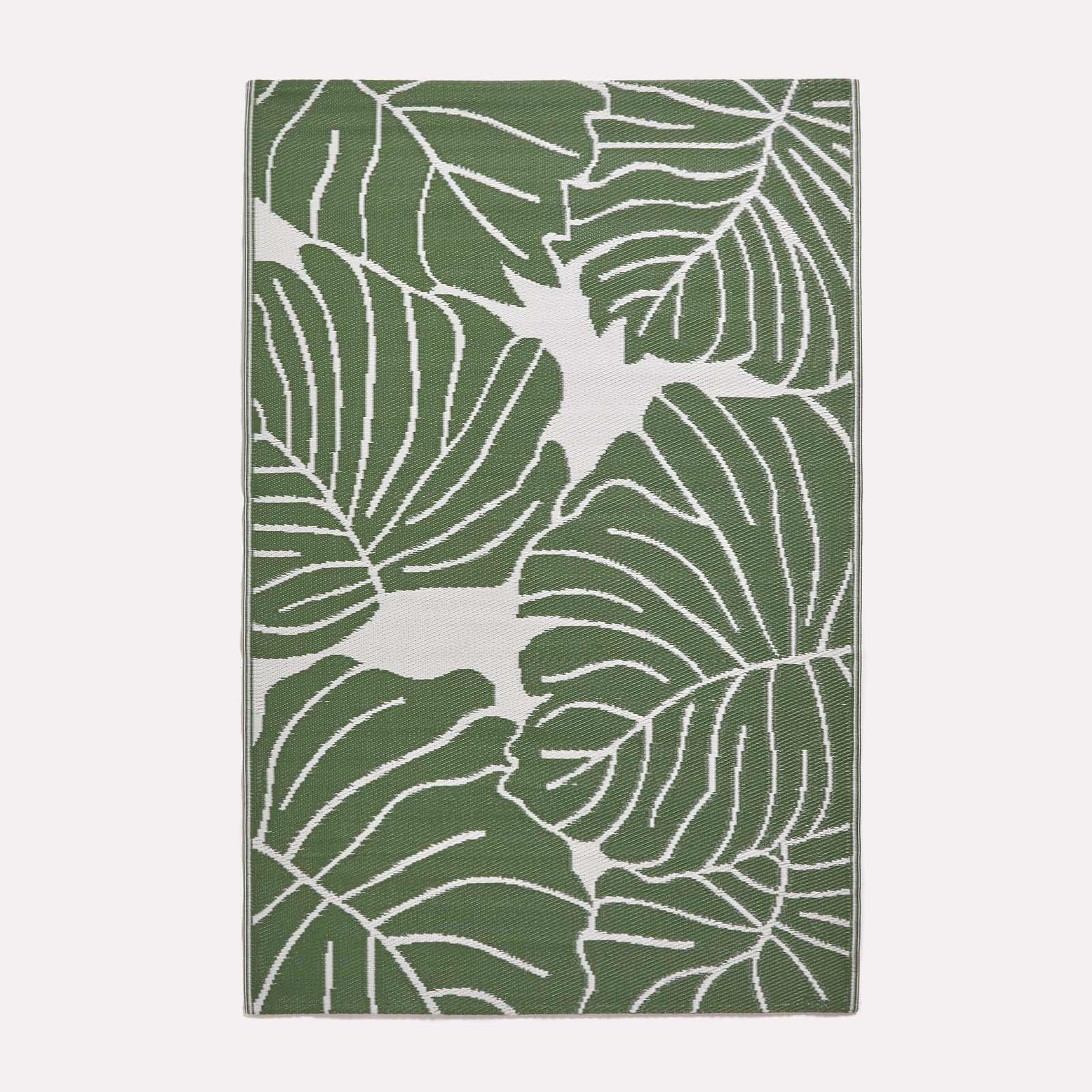 Homescapes - Outdoor-teppich Ada Aus Polypropylen Mit Floralem Blätter-design, 150 X 240 Cm