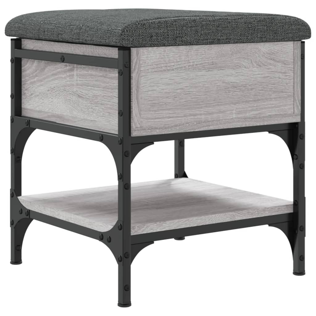 Shoe Bench Grey Sonoma 42x42x45 Cm Engineered Wood Vidaxl
