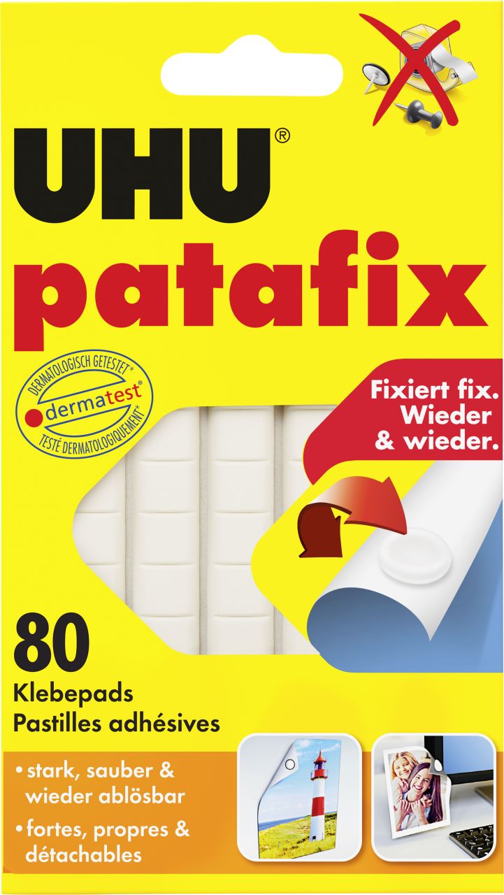 Uhu Patafix Weiß 80 Pads D/F - Image 7