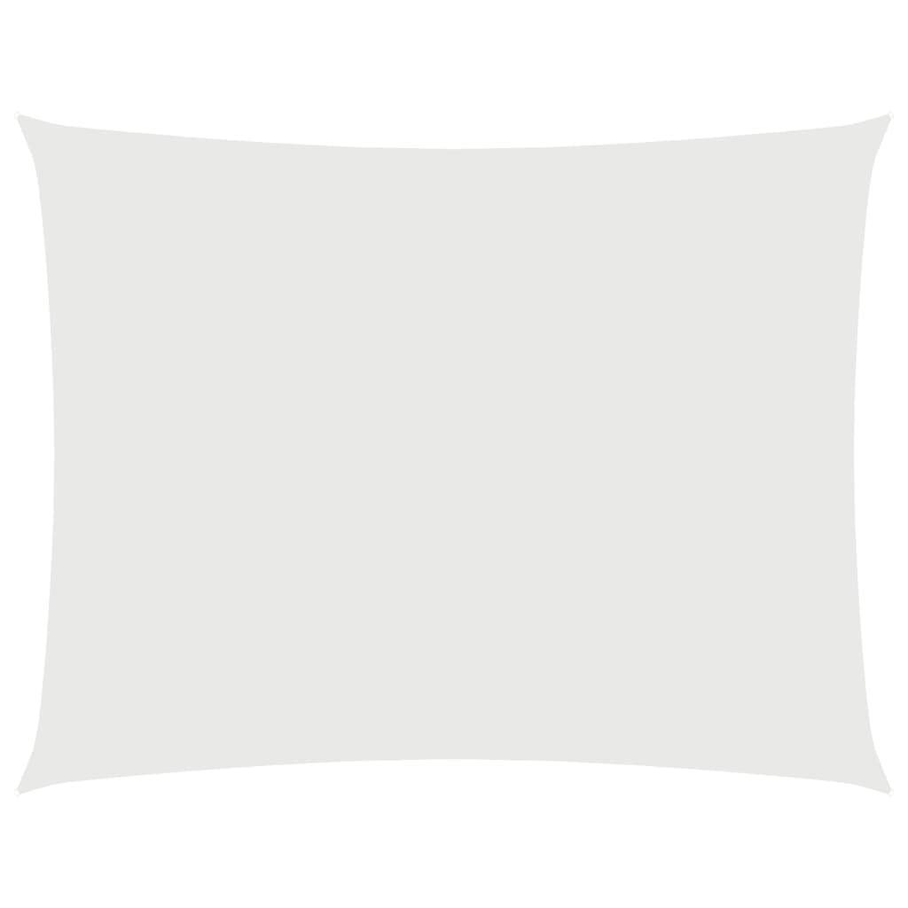 Voile De Parasol/toile D'Ombrage Tissu Oxford Rectangulaire 3x6 M Blanc
